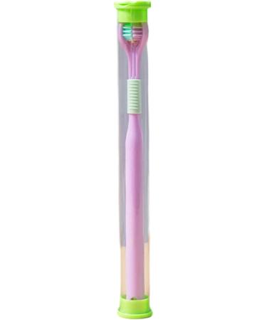 Three-Sided Sensory Toothbrush for Adults | Soft Bristle Travel Toothbrush | Gentle Gum Care - Pink - Buy Online on SooperMarket.com