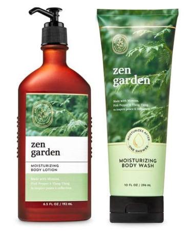 Bath & Body Works Aromatherapy ZEN GARDEN Gift Set - Body Lotion and Moisturizing Body Wash - Bath & Body Set - Full Size