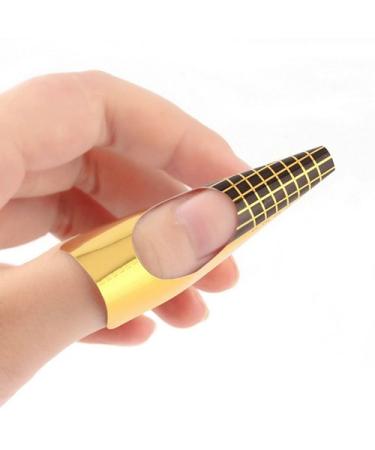 Bodhi2000 100pcs Nail Art Form Guide for UV Acrylic Nail Tip Extension Sticker
