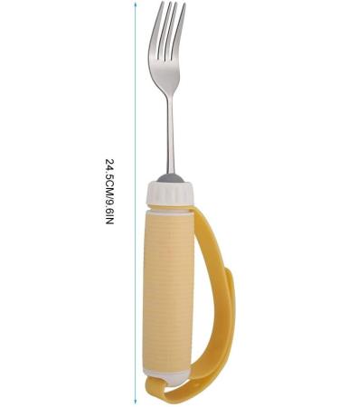 Advantage Easy Grip Fork Adaptive Utensils Stainless Steel with Rubber Handle for Disabled Patient Arthritis for Elder - Buy Online on SooperMarket.com