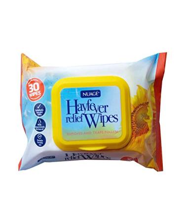 NUAGE Hayfever Relief Wipes suitable for face and hands Remove and Trap Pollen- 30pack