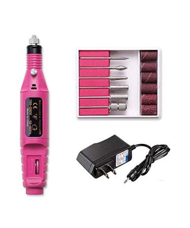 FANTEXY Professional Portable Electric Nail Drill,Acrylic Nail Kit, Gel Remover Nail Tools,File Finger Toe Care Nail Tips Nail Care, Nail Polishing Machine Pedicure Machine set Pink