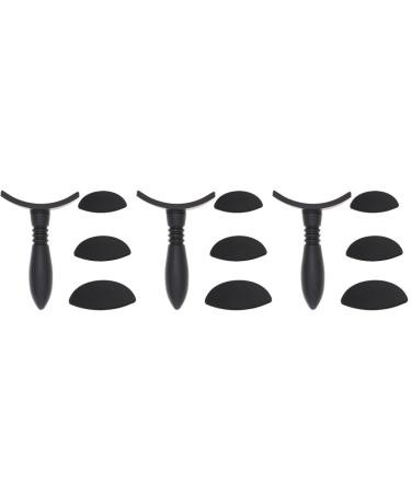 Healeved 3 Sets Eye Shadow Stamp Make up Accessories Eyeshadow Lazy Eyeshadow Black
