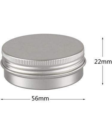 12 Pack of 40ml Silver Aluminum Screw Cap Cream Cans - Empty Round Cosmetic Containers with Stickers - Ideal for International Shipping - Buy Online on SooperMarket.com