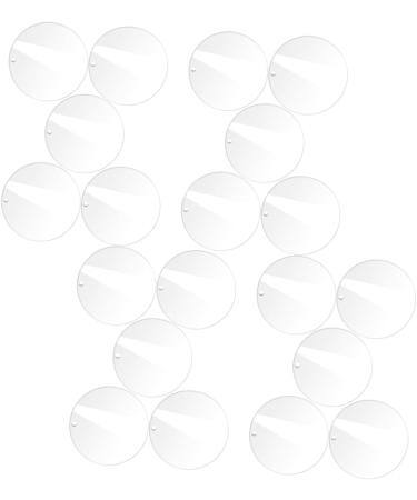 VILLCASE 40 Pcs Acrylic Round Sheet Cake Pan Acrylic Blanks Sheer Panels Acrylic Blank Circle Coaster Wafer - Buy Online on SooperMarket.com