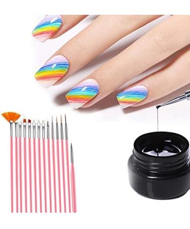 Desikixudy 23 Piece Set Acrylic Set UV Gel Nail Polish Painting Brushes Dotting Pen Kit Manicure Clean Brush Tool - Buy Online on SooperMarket.com