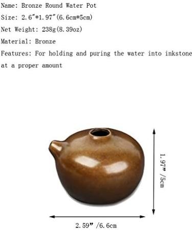 Easyou Bronze Water Drop Dropper in Antique Style for Traditional Chinese Japaness Study Calligraphy Holding Water Round Small Water Dropper Round Small - Buy Online on SooperMarket.com
