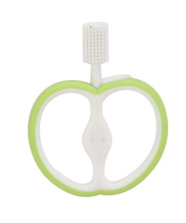 Baby Toothbrush Silicone Oral Care Fruit Shape Teeth Cleaner Toothbrush Children Kid for Baby Infants(green)