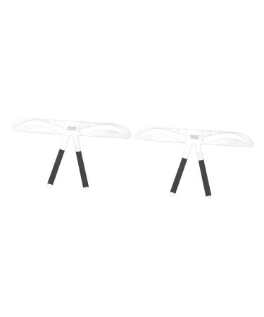 Housoutil 2pcs Embroidery Eyebrow Ruler Accessories Make up Girl 14.5x8.4cmx2pcs Silverx2pcs