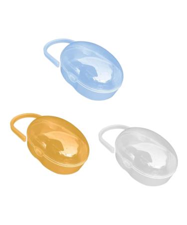 Beito 3pcs Pecifier case pacifier holder case pacifier storage box baby -resistant pacifier box bpa free soother label housing baby supplies