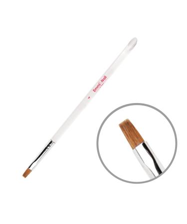 Emmi Nail Gel Brush Size 6 | 100% Real Hair for Gel Nails | Acetone Protected | Transparent Acrylic Stem & Narrow Tip for UV & LED Gel - Buy Online on SooperMarket.com