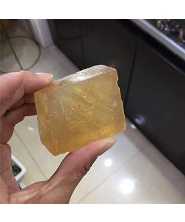 Natural Orange Calcite aquare Crystal Gemstone Reiki Iceland Spar Crystal Cube - Buy Online on SooperMarket.com