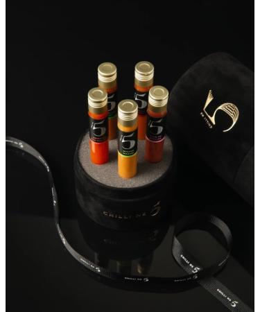 Chilli No.5 | Celebration Collection BBQ Sauce Gift Set Handpicked Collection Exclusive Chilli Blend Healthy Superfoods & Organic Ingredients Vegan No Artificial Flavourings 5 x 25ml Glass Vials - Buy Online on SooperMarket.com