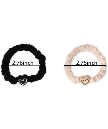 Heart Elastic Hair Ties for Women Girls Heart Hair Scrunchies Non Slip Ponytail Holders Satin Heart Shaped Scrunchie for Women Heart Hair Accessories Elastic Hair Band - Buy Online on SooperMarket.com