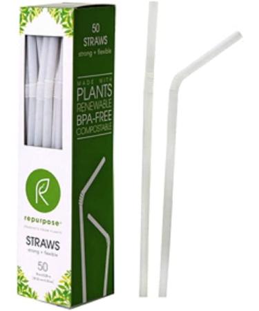Repurpose 100% Compostable Plant Based Straws | BPA Free | Eco Friendly Straws | 50 Party Straws - Buy Online on SooperMarket.com