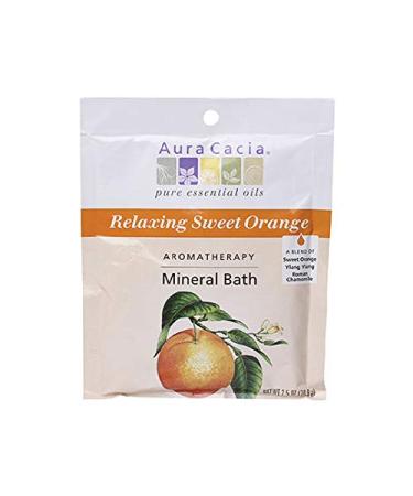 Aura Cacia Relaxing Sweet Orange Aromatherapy Mineral Bath | 2.5 oz. Packet