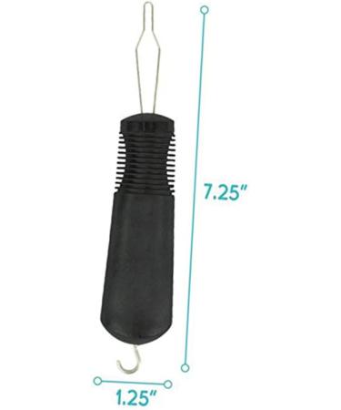 Button Hook Helper 6 Pcs Puller Zipper Helper Pull for Dresses Dressing Hook Button for Clothes Sticky Hooks for Hanging Rope Tab Black 18.4*3.2cm Black - Buy Online on SooperMarket.com