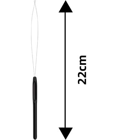 5pcs Hair Extension Loop Needle Threader Pulling Hook Tool and Bead Device Tool Hair Extension Loop Needle Tool for Micro Links Hair Feather Extensions Kit Hair Styling Tools Accessory(Black) - Buy Online on SooperMarket.com