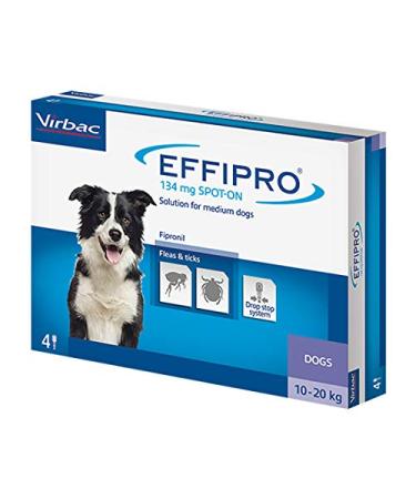Effipro Spot On for Medium Dogs 10-20kg 4 Pipettes