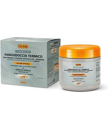 GUAM Seaweed & Tourmaline Thermal Mud | 3-minute Shower Body Mask for Slimming Hot Infrared FIR Anti Cellulite Treatment for Thighs and Legs - Best Cellulite Removal Treatment | By Guam Canada