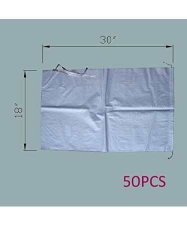 MTB Sand Bags 18"x30"  Empty White Woven Polypropylene w/Ties  UV Protection  50Pack (Also Sold In 10Pack / 100Pack. 14"x26" / 17"x27" Available) 18"x30" White 50-Bags - Buy Online on SooperMarket.com