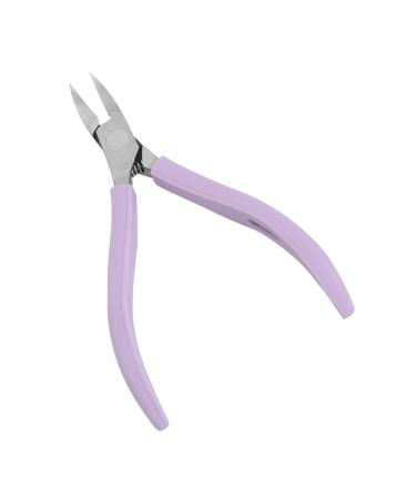 Cuticle Nipper Cutter Professional Cuticle Nippers Stainless Steel Cuticle Trimmer with Silicone Handle Sharp Cuticle Cutters Remover Nail Care Tool for Manicure & Pedicure (Purple)