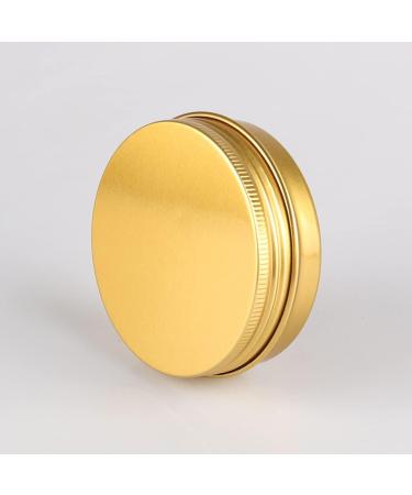 Zeoabsy Set of 10 Gold Aluminum Empty Jars - 60ml Cosmetic Cream Tins with Screw Lid & Spatulas - Perfect for Ointments Candles and More - Buy Online on SooperMarket.com