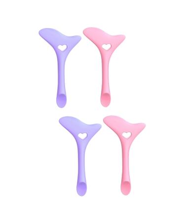 Baluue 4 Pcs Eyeliner Face Cream Applicator Cosmetics Tools Mask Applicator Brush Makeup Stencil