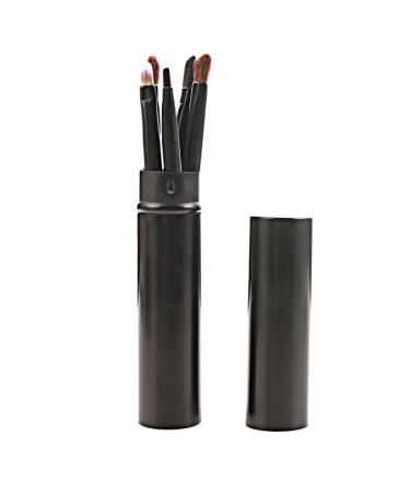 WOONEKY 5pcs Eyeshadow Brush with Case Eyeshadow Brush Kit Cosmetic Tools Blackriflecoffee