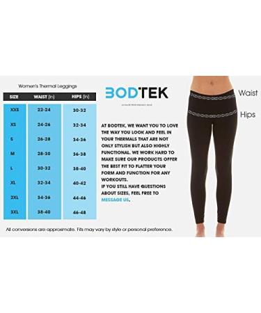 Bodtek Women's Thermal Underwear Pants | Fleece Lined Base Layer Bottom - Black, Medium - Buy Online on SooperMarket.com