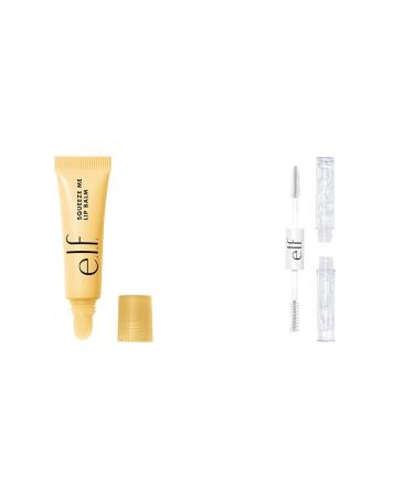 e.l.f. Squeeze Me Lip Balm Moisturizing Lip Balm For A Sheer Tint Of Colour & Clear Brow & Lash Mascara | Dual-Sided Clear Gel