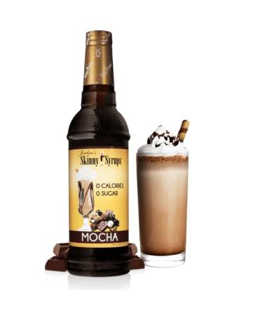 Jordan's Skinny Syrups Sugar Free Coffee Syrup Mocha Flavor Drink Mix Zero Calorie Flavoring for Chai Latte Protein Shake Food & More Gluten Free Keto Friendly 750mL