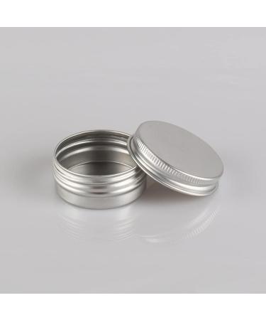 Zeoabsy 10ml Silver Aluminum Tins - 10 Pack Screw Cap Cans for Cosmetics Candles Ointments + Spatulas & Labels - Buy Online on SooperMarket.com
