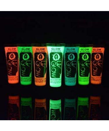 Glow in the Dark Face & Body Paint 0.34oz - Set of 7 Tubes