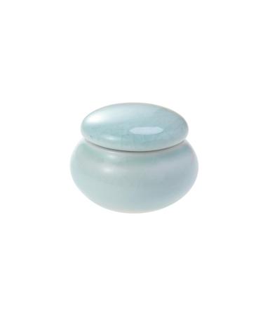 Rouge Storage Tank Makeup Sealed Bottle Ceramics Storage Bottle Cream Storage Tank Storage Can Medium Blue