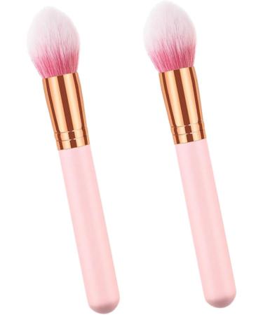 Baluue 2pcs Makeup Brush for Woman Makeup Brushed Concealer Brush Highlighter Cosmetics Powder Brush Wooden - Buy Online on SooperMarket.com