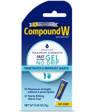 Compound W Maximum Strength Wart Remover Gel 0.25 oz (Pack of 2) - Fast-Acting Formula - Buy Online on SooperMarket.com