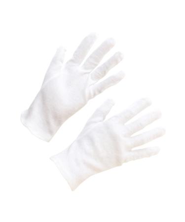 PLAFOPE 12 Pairs Moisturizing Jewelry Inspection Lab Glove Hand Hair Salon The Ove Glove Stretchable Lining Glove Cotton White L1:23X10cm White