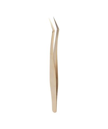 Eyelash Extension Tweezers Nail Art Multifunctional Professional Eyelash Tweezers (Long Slanted Tweezers)