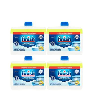 Finish Dishwasher Cleaner - Savers Pack of 4x250ml - De-scales Deep Cleans Prolongs Life of Dishwasher - Removes Nasty Odours