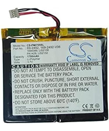 Replacement Battery for Palm i705 Tungsten C & W - 1700mAh/3.7V | Compatible Parts: 169-2492 LIS2106 PA1429 - Buy Online on SooperMarket.com