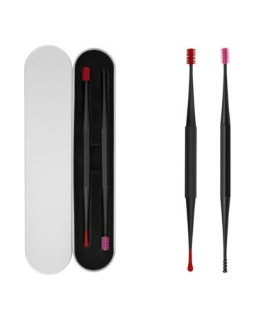 1Set Dual-Head Ear Wax Removel Ear Curette Ear Wax Remover with a Storage Box Portable Reusable Ear Picker Clean Kit