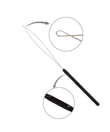 10 Pcs Hair Extension Loop Needle Threader Pulling Hook & Bead Device Tool Set (Black) - Buy Online on SooperMarket.com