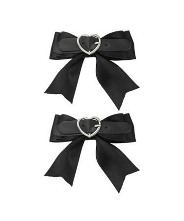 Gothic Lace Hair Clip Bow Large Barrette Bow Flat Clips Barrette Hairpin Bow Elegant Hair Clip for Bunches