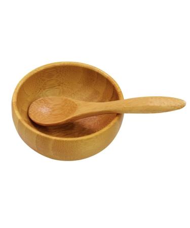 Small Facial Skin Care Mixing Bowl Set Eco Bamboo Mixing Bowl Aromatherapy Wooden Bowl with Mini Stick Spoon DIY Massage Oils Mud Mixing Tool Makeup Cosmetic Kit Skin Care Beauty Tool