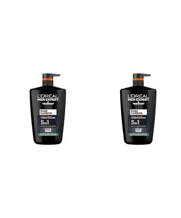 L'Or al Men Expert Pure Carbon Shower Gel Large XXL 1L (Pack of 2) Pure Carbon 1 l (Pack of 2)