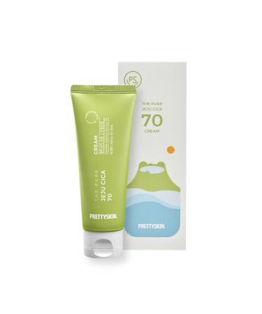 PS.PRETTYSKIN The Pure Jeju Cica 70 Centella Asiatica Extract 70% Facial Cream 50ml (1.69 fl.oz.) Hypoallergenic Ginseng Propolis Extract All skin types Non-Skticky