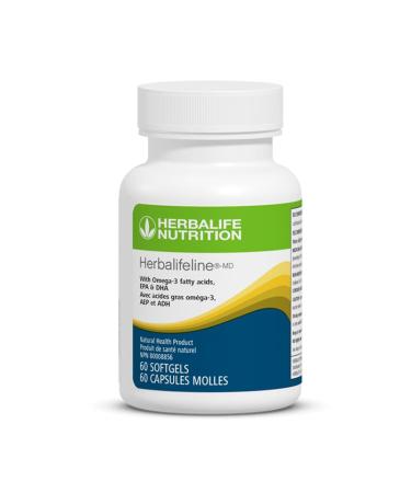 HerbalLifeline Omega-3 Softgels 60 Capsules with EPA & DHA for Heart Health
