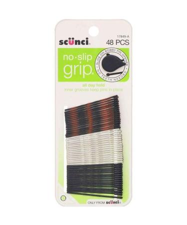 Scunci No Slip Grip All Day Hold Bobby Pin Assorted Colors 48 Pieces