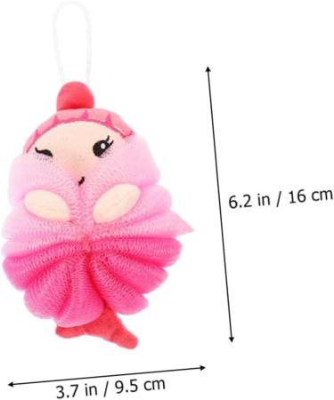Angoily 4 Pcs Cartoon Bath Ball Sponge Set for Kids | Mesh Shower Scrubber & Loofah Cushion | Ideal Bathing Accessories for Children - Buy Online on SooperMarket.com